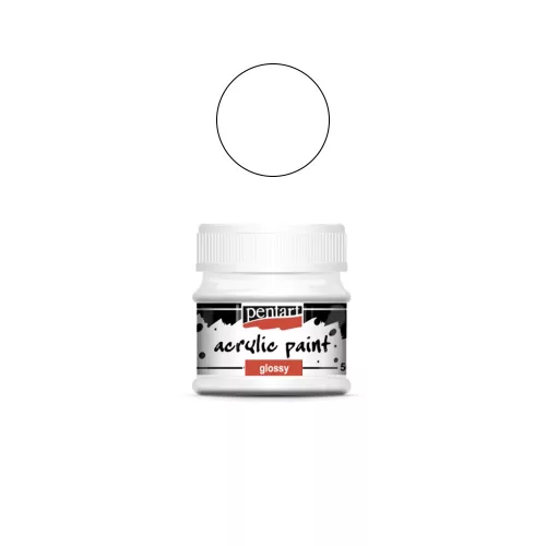 Fényes akrilfesték 50 ml fehér
