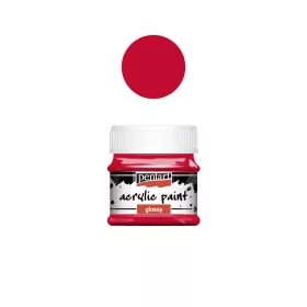Fényes akrilfesték 50ml rúzspiros