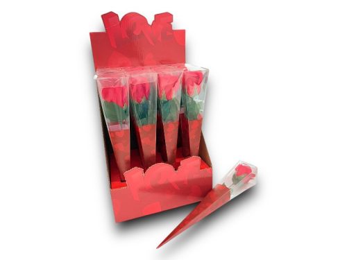 Szappanrózsa piros 19*5cm/ db