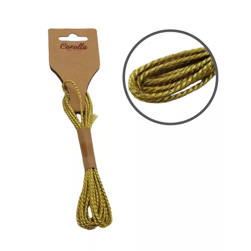 Sodrott zsinór 2mm arany 3m