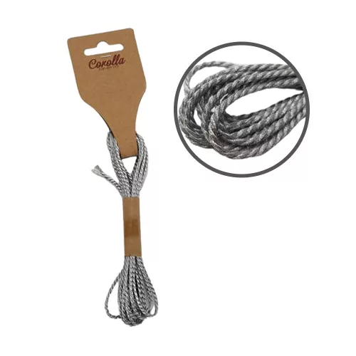 Sodrott zsinor 2mm ezüst  3m