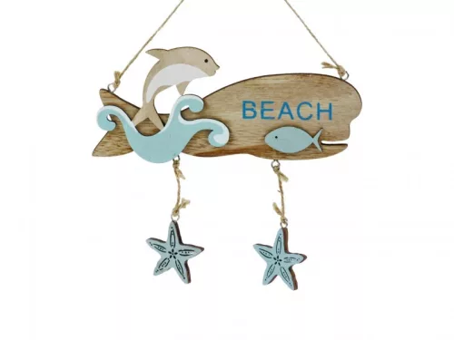 Delfines beach tábla 18x16cm