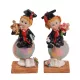 Ballagó gyermek figura földgömbön 11,4 cm 2 féle választható/db