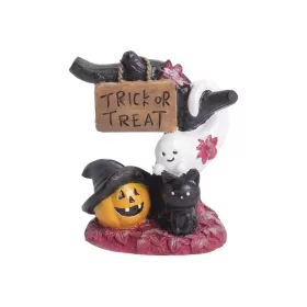 Halloween szellem tökkel és macskával 