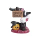 Halloween szellem tökkel és macskával 