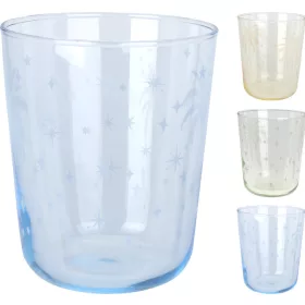   Pohár 3 féle színben csilalg és pálmafa mintával 315ml választható/db