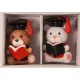 Ballagó maci figura szett könyvvel 2 db 3,2x4,7 cm