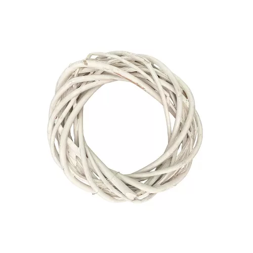 Vessző koszorú fehér 25cm