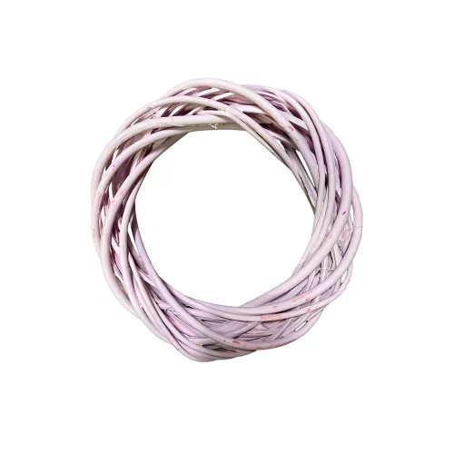 Vessző koszorú pasztel rózsaszín 20cm