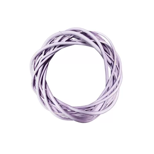 Vessző koszorú pasztel lila 20cm