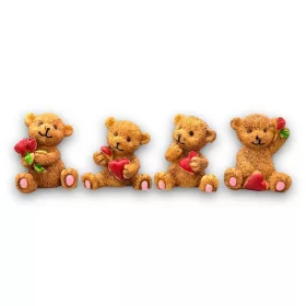 Maci figura több féle 3,5*3,7*3cm választható/db