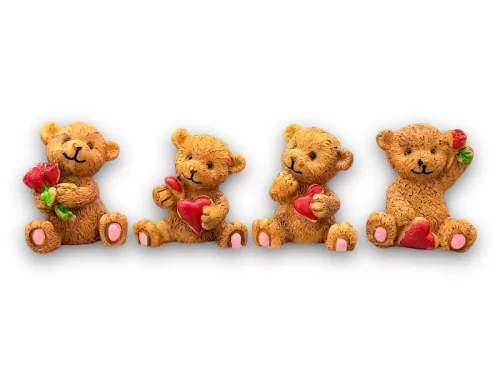 Maci figura több féle 3,5*3,7*3cm választható/db