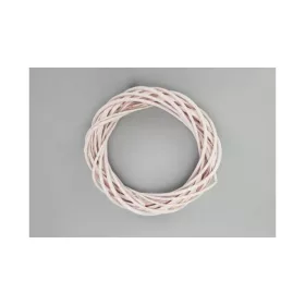 Vessző koszorú pasztel rózsaszín 25cm