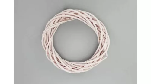 Vessző koszorú pasztel rózsaszín 25cm