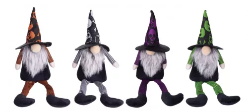 Dekor halloween orrszakáll lógólábú csíkos 4 féle 39cm/db