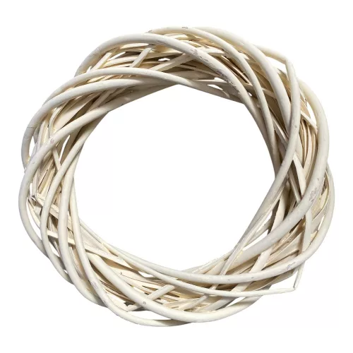Vessző koszorú krém 25cm
