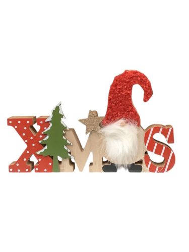 Fa felirat XMAS orrmanós 24cm