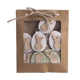 Fa tojáson nyuszi 12 db/ csomag 4*3 cm