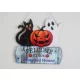 Fa kopogtató Helloween tök-macska 25x24cm
