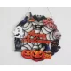 Fa kopogtató pókháló halloween tök 24x26cm