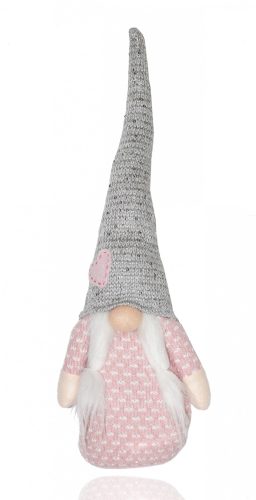 Dekor orrszakál lány rózsaszín/szürke 46cm