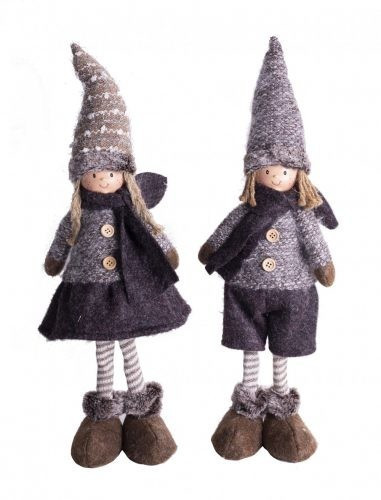 Textil fiú/lány álló szürke/barna 14x48cm