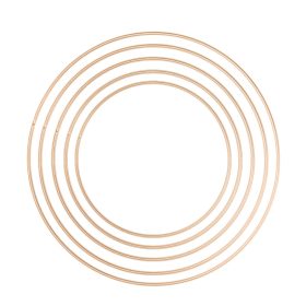 Fém karika szettben 5 db/szett arany 5 méretben 20-40 cm