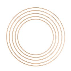 Fém karika szettben 5 db/szett arany 5 méretben 20-40 cm