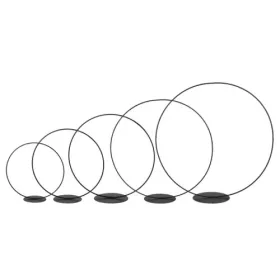 Fém karika szettben 5 db-os talpas fekete 20-40cm
