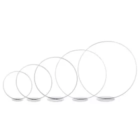 Fém karika szettben 5 db-os talpas ezüst 20-40cm