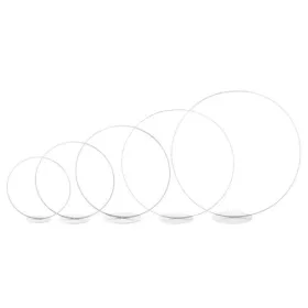 Fém karika szettben 5 db-os talpas fehér 20-40cm