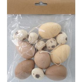 Műanyag tojás 3 méretben 12db-os valódi hatású