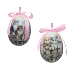 Műanyag tojás macskás 2 féle válaszható/db