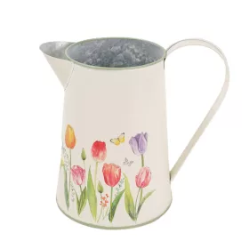 Tulipán mintás fém kiöntő kancsó 20x16,5 cm