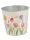 Tulipán mintás fém kaspó 15 cm