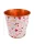 Szívmintás fém kaspó rosegold szegéllyel, 13,5 cm