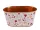 Szívmintás ovális fém kaspó rosegold szegéllyel, 19,5 cm
