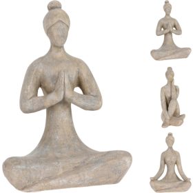   Kerámia yogázó szobor, 10x12,5x29,5cm, 3 féle, választható