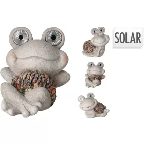 Solar kerti béka szobor 3 féle/db