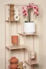 Élethű rózsaszín phalaenopsis orchidea műnövény kaspóban 79 cm