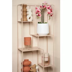   Élethű rózsaszín phalaenopsis orchidea műnövény kaspóban 79 cm