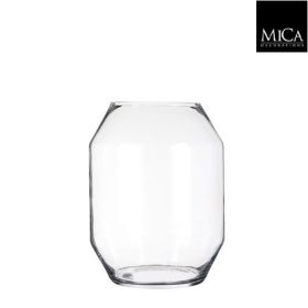 Üveg átlátszó dekor váza 33 cm