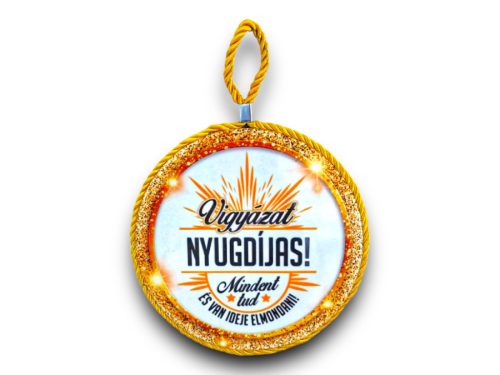 Kerek edényalátét 17cm - Vigyázat nyugdíjjas