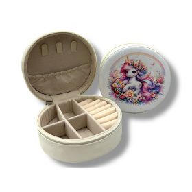 Ékszertartó 10x10x4,5cm - unikornis