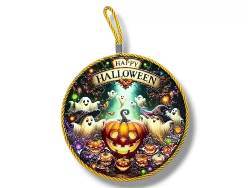 Edényalátét 17cm 3D-s Halloween tök szellemekkel