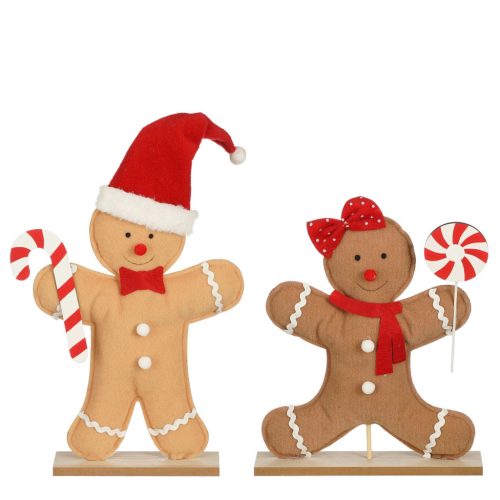 Dekor mézeskalács lány vagy fiú 28,5x6x58cm barna 