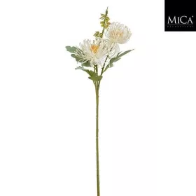 Élethű krémszínű bogáncs művirág dekor ág 65 cm