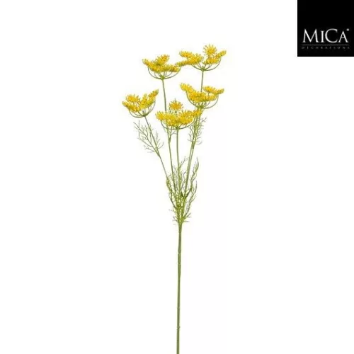 Élethű sárga vadmurok művirág dekor ág 81 cm