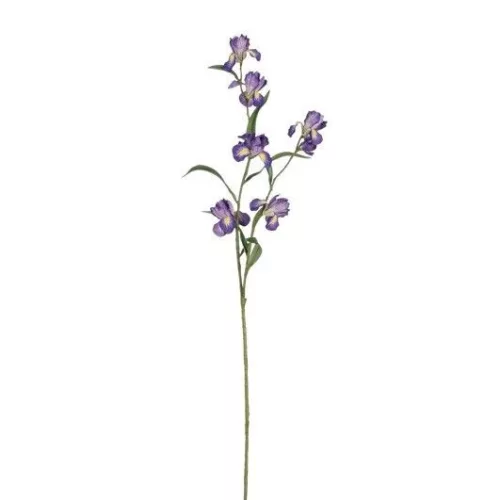 Élethű lila írisz művirág dekor ág 86 cm