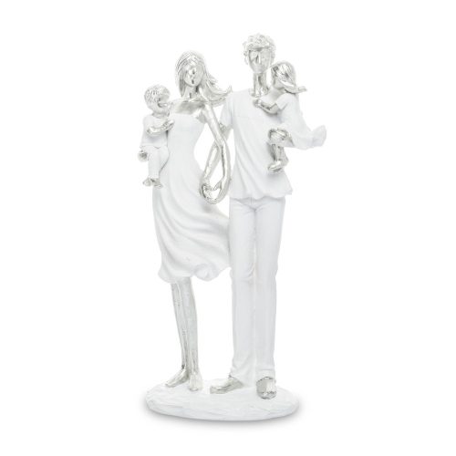 Családi szobor (1fiú egy lány) 26x14x8cm